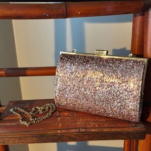 Glittering Gold and Pink Evening Clutch